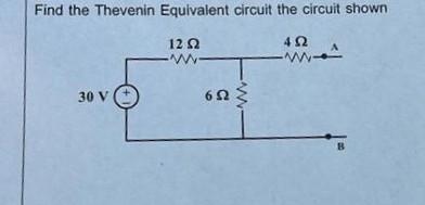 Solved Find The Thevenin Equivalent Circuit The Circuit | Chegg.com