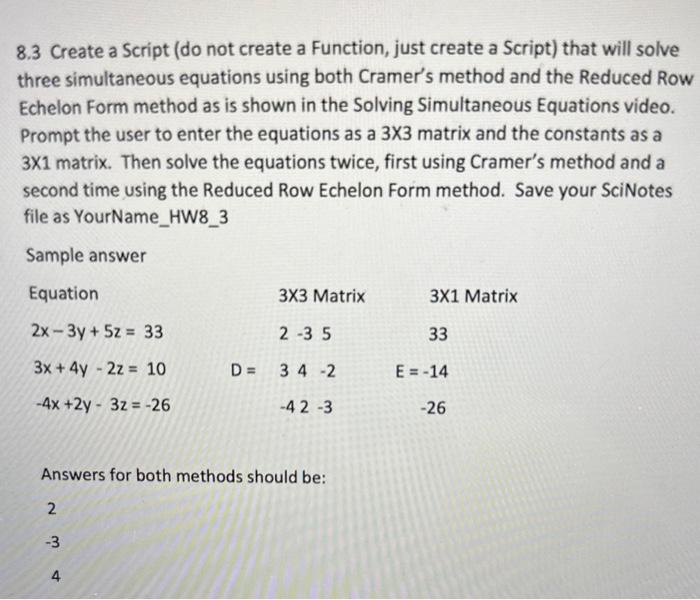 Solved 8 3 create a script do not create a function just chegg