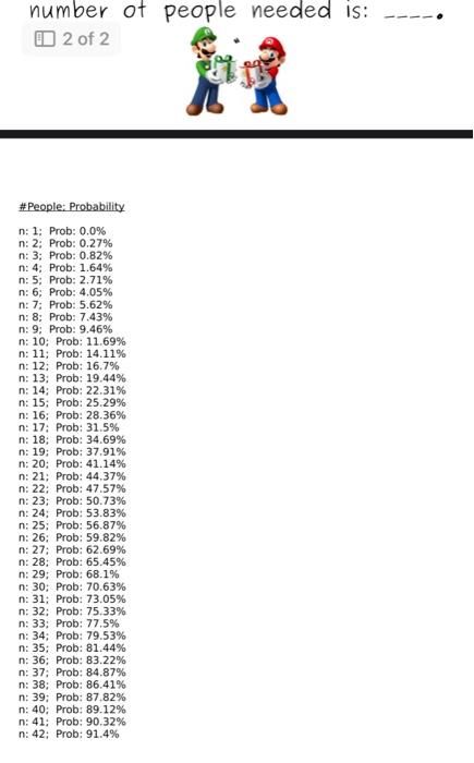 Solved What is the probability in a room of " n " people. | Chegg.com