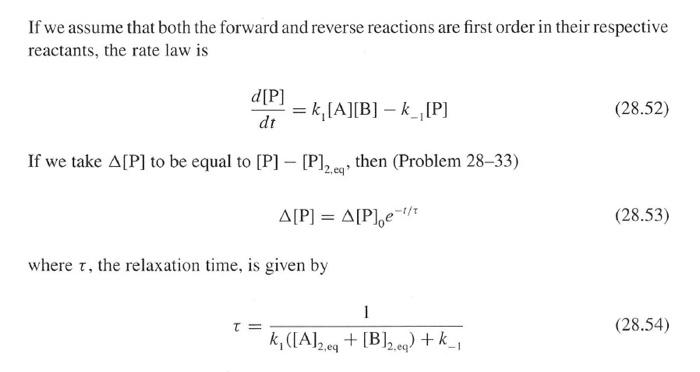 Solved 6 28-33. Consider the general chemical reaction A+B=P | Chegg.com