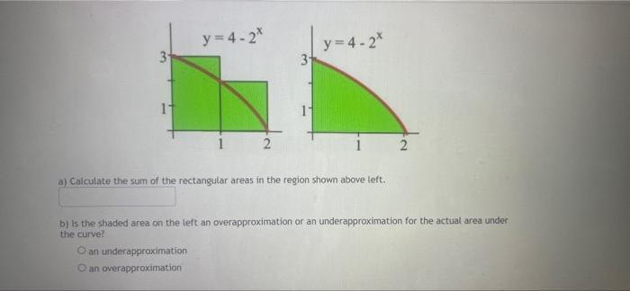 Solved y=4-2* y=4-2* 3 3 2. 2 a) Calculate the sum of the | Chegg.com