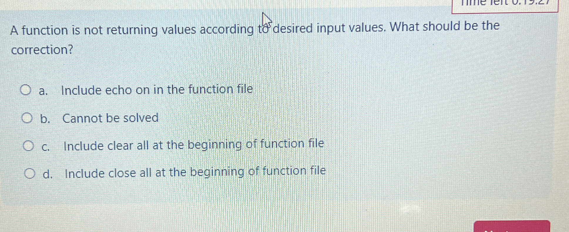 Solved A function is not returning values according to | Chegg.com