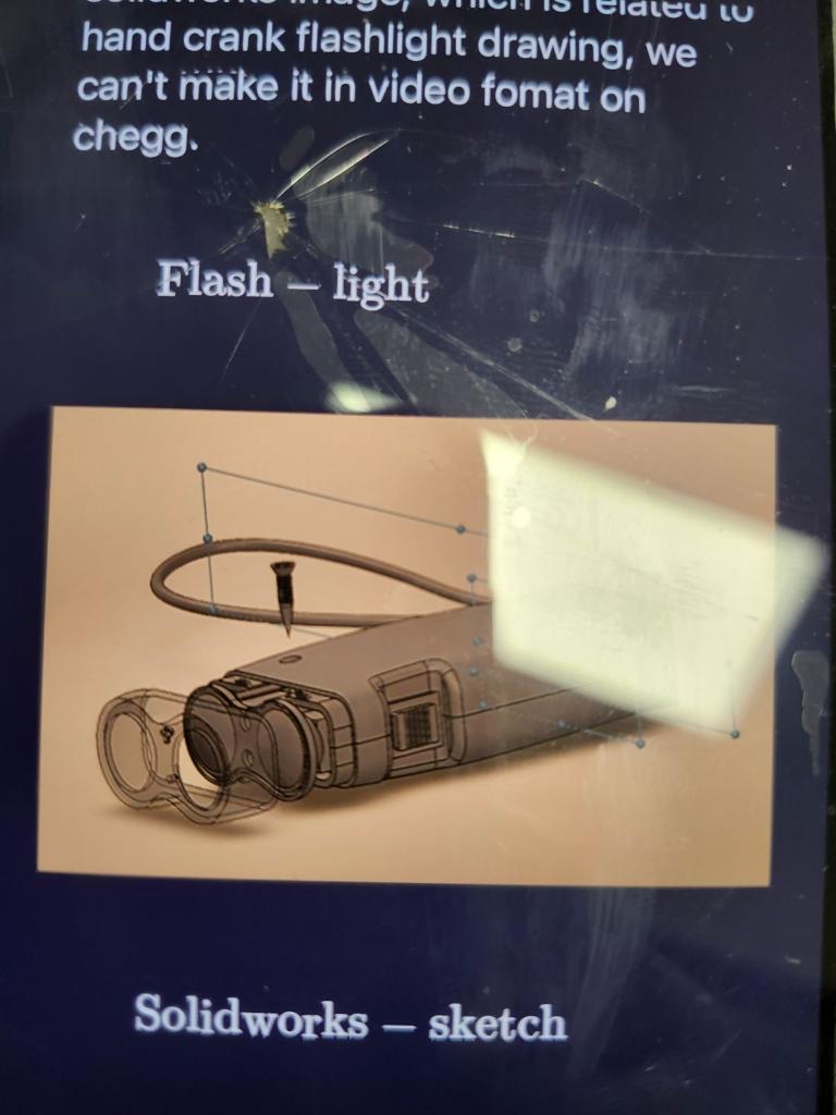 Solved hand crank flashlight drawing, we can't make it in | Chegg.com