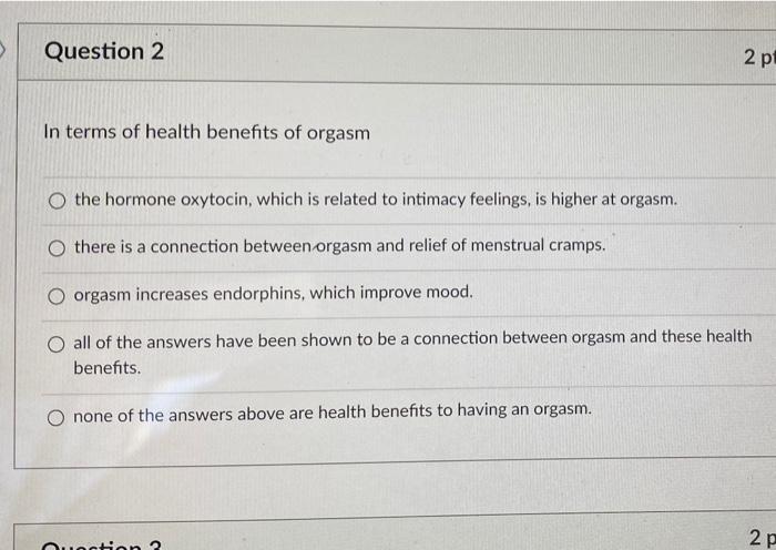 Health Benefits Of Orgasm