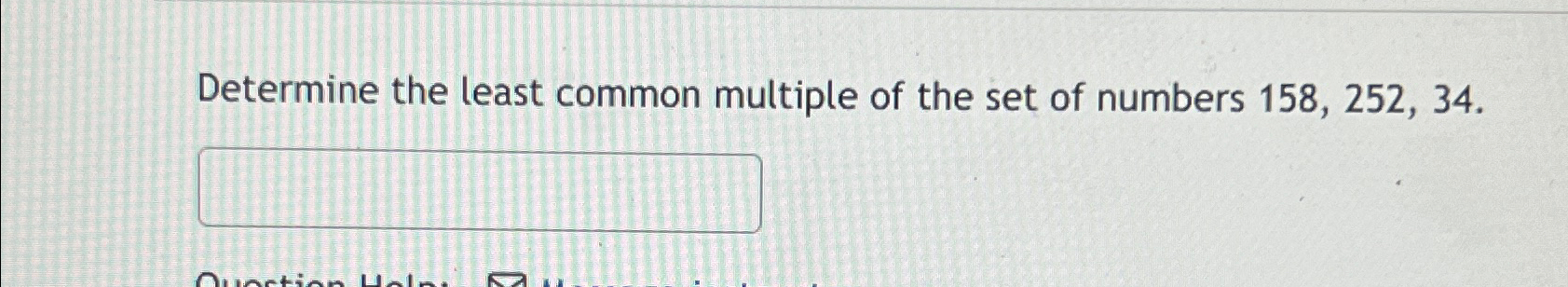 the least common multiple of two numbers is 252