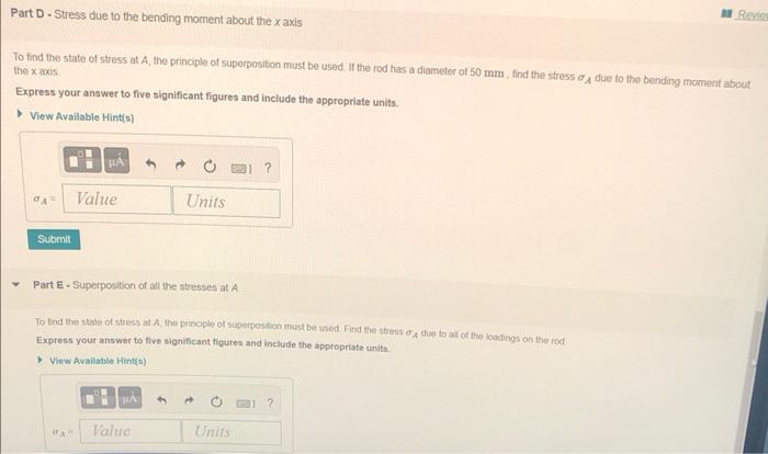 Solved Learning Goal: To determine the state of stress in a | Chegg.com
