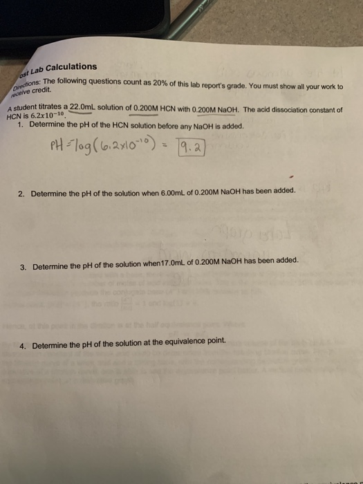 Lab Math Worksheet Chegg Solved Lab Calculations Am The following questions count as | Chegg.com
