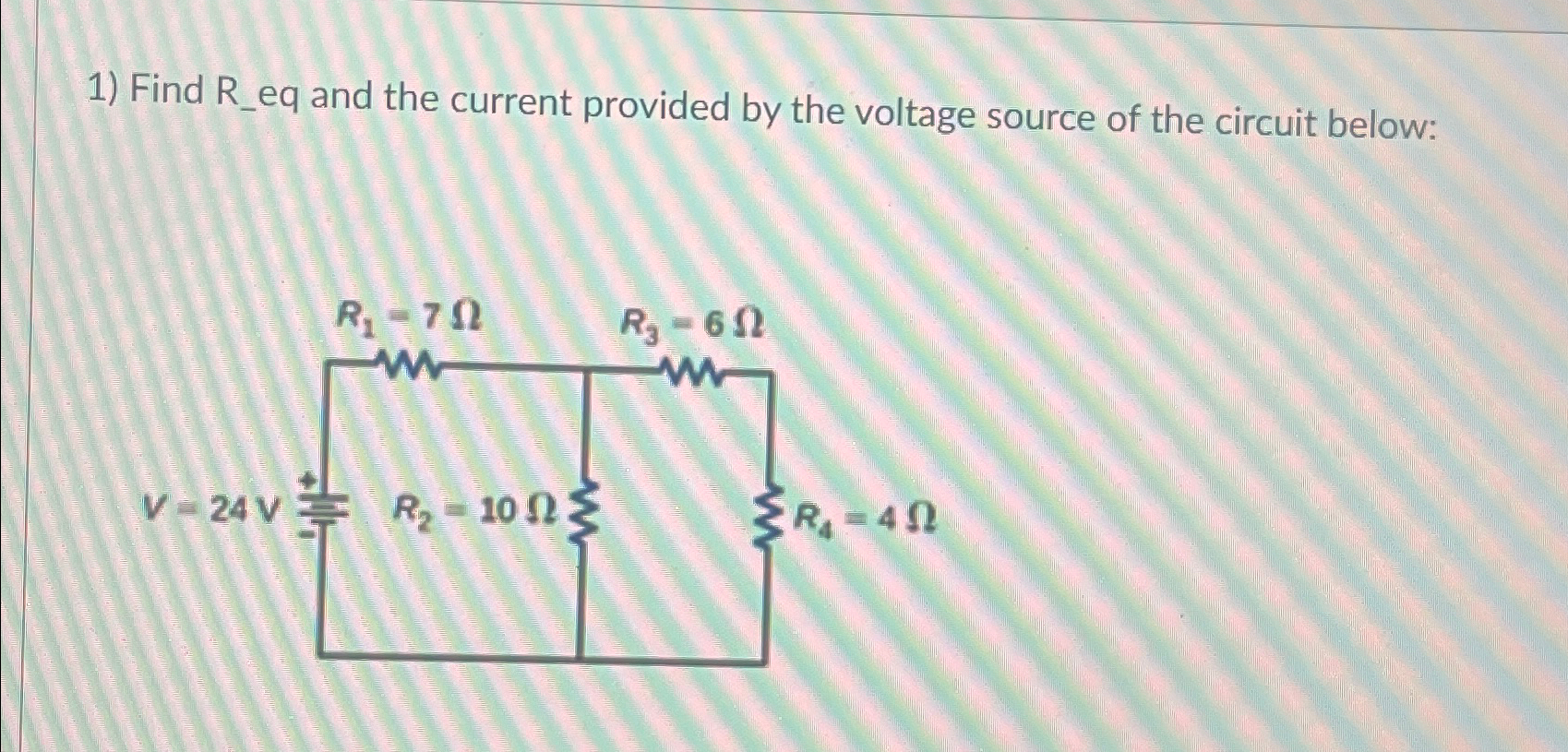 Solved Find R_eq and the current provided by the voltage | Chegg.com