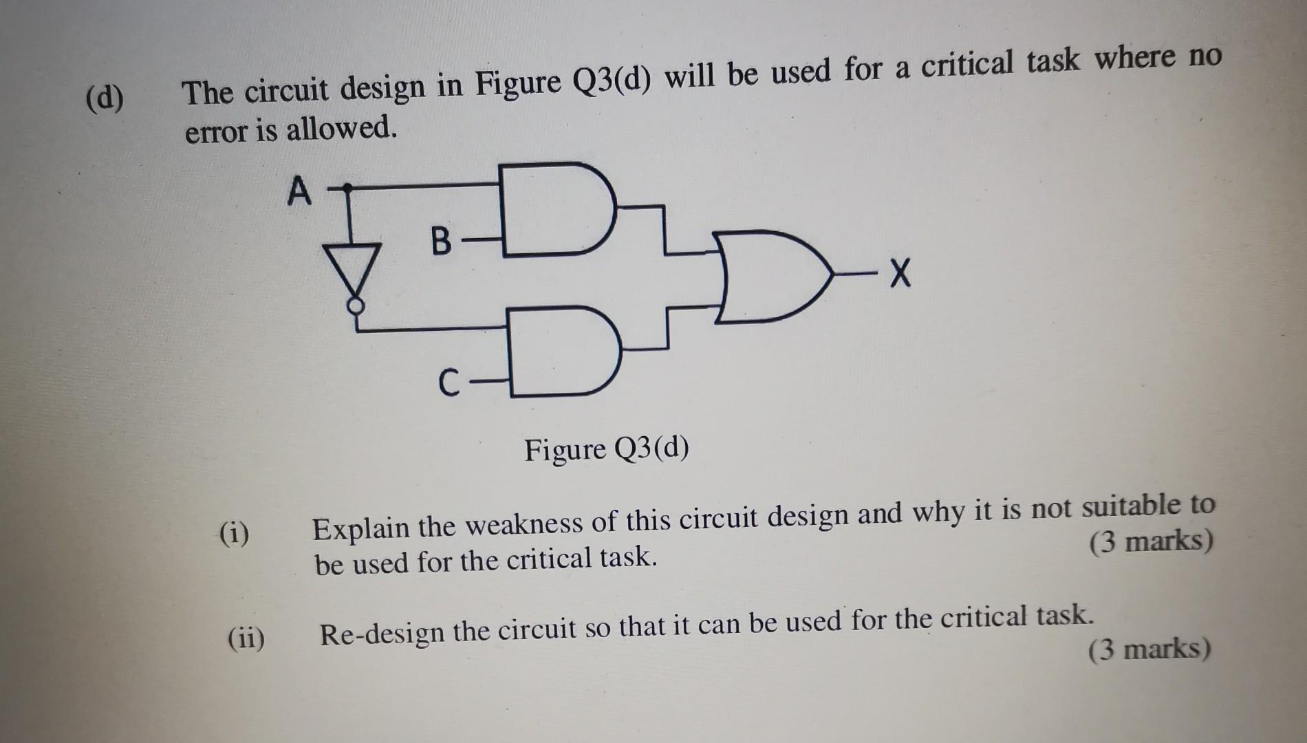 Solved (c) A latch logic circuit as shown in Figure Q4(c) is