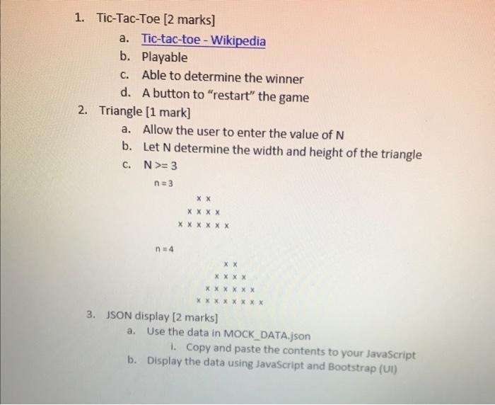 Solved write the code in JavaScript for the following