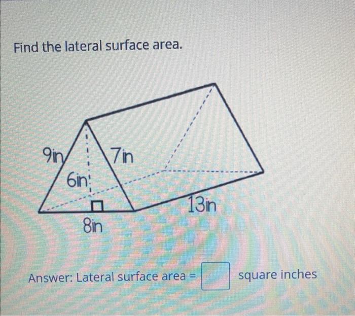 how to find lateral surface area of a triangle
