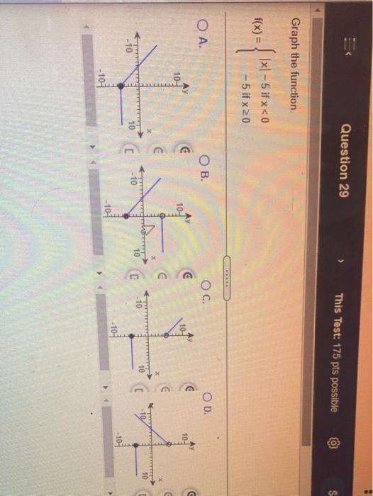Solved Question 29 This Test: 175 pts possible $ Graph the | Chegg.com