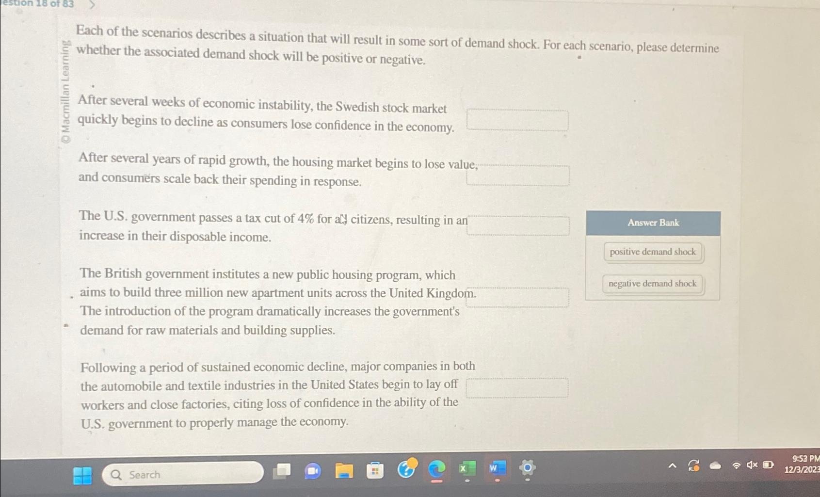 Solved Each Of The Scenarios Describes A Situation That Will | Chegg.com