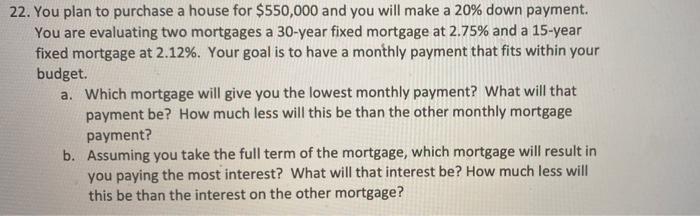 mortgage on 550 000