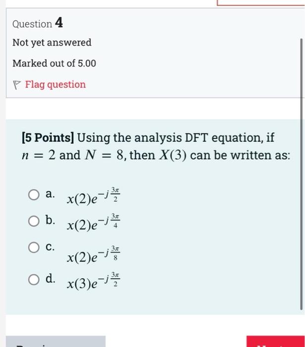 Solved Question 3 Not yet answered Marked out of 5.00 P Flag | Chegg.com