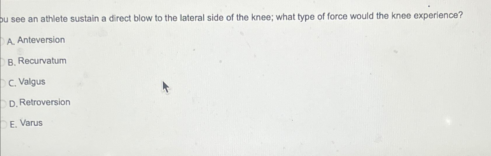 Solved ou see an athlete sustain a direct blow to the | Chegg.com