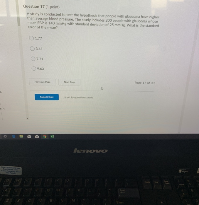Solved Question 17 (1 point) A study is conducted to test | Chegg.com