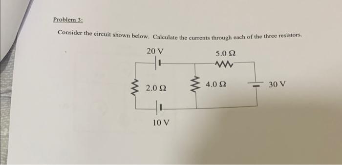 Solved Consider the circuit shown below. Calculate the | Chegg.com