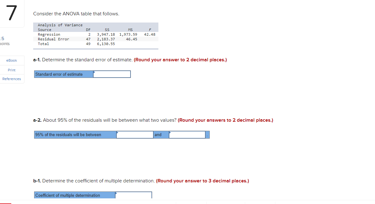 Solved b-2. ﻿Determine the percentage variation for the | Chegg.com