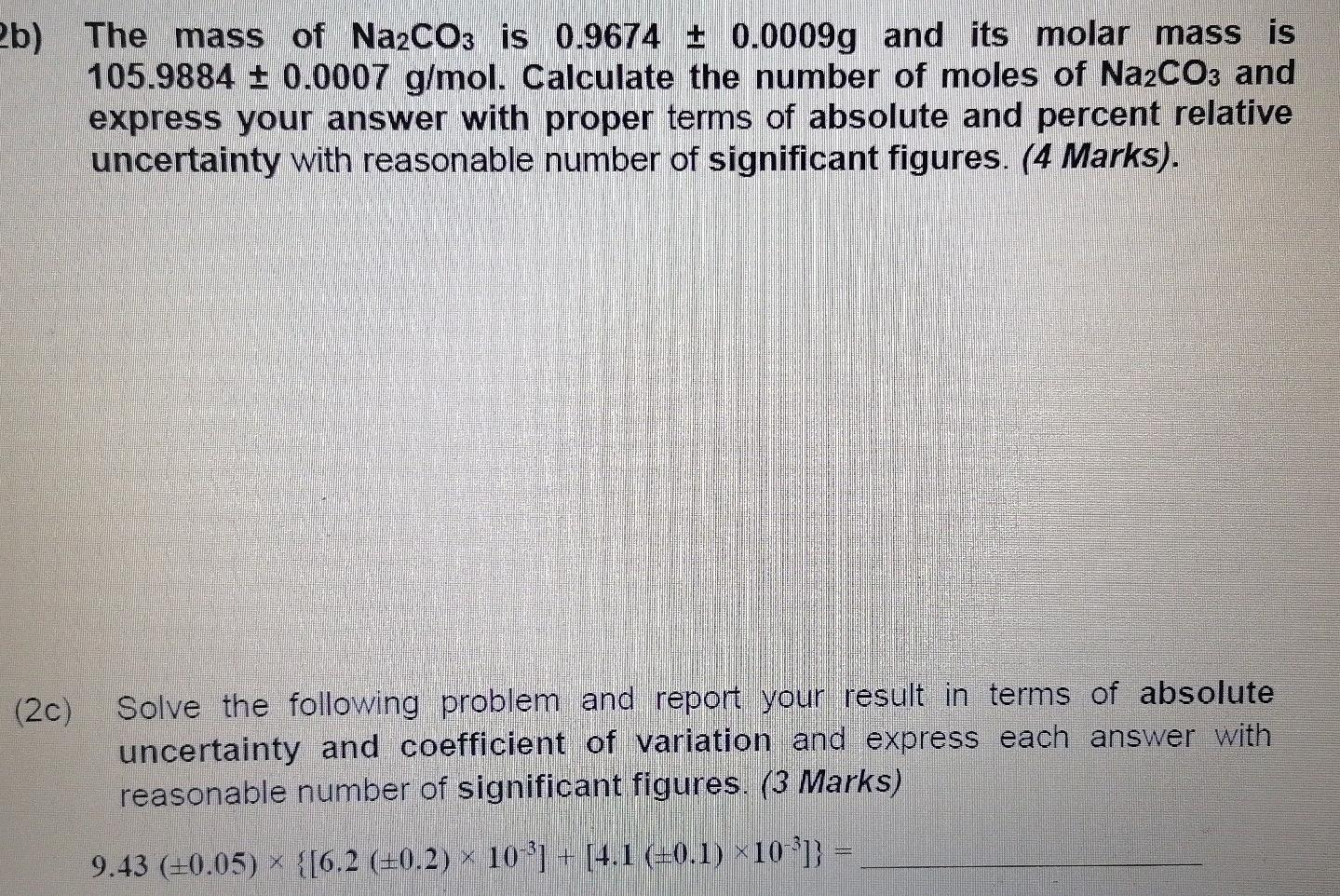 Molecular Weight Of Anhydrous Na2co3