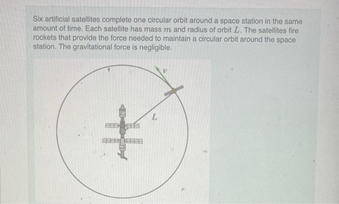 Solved Six Artificial Satellites Complete One Circular Orbit