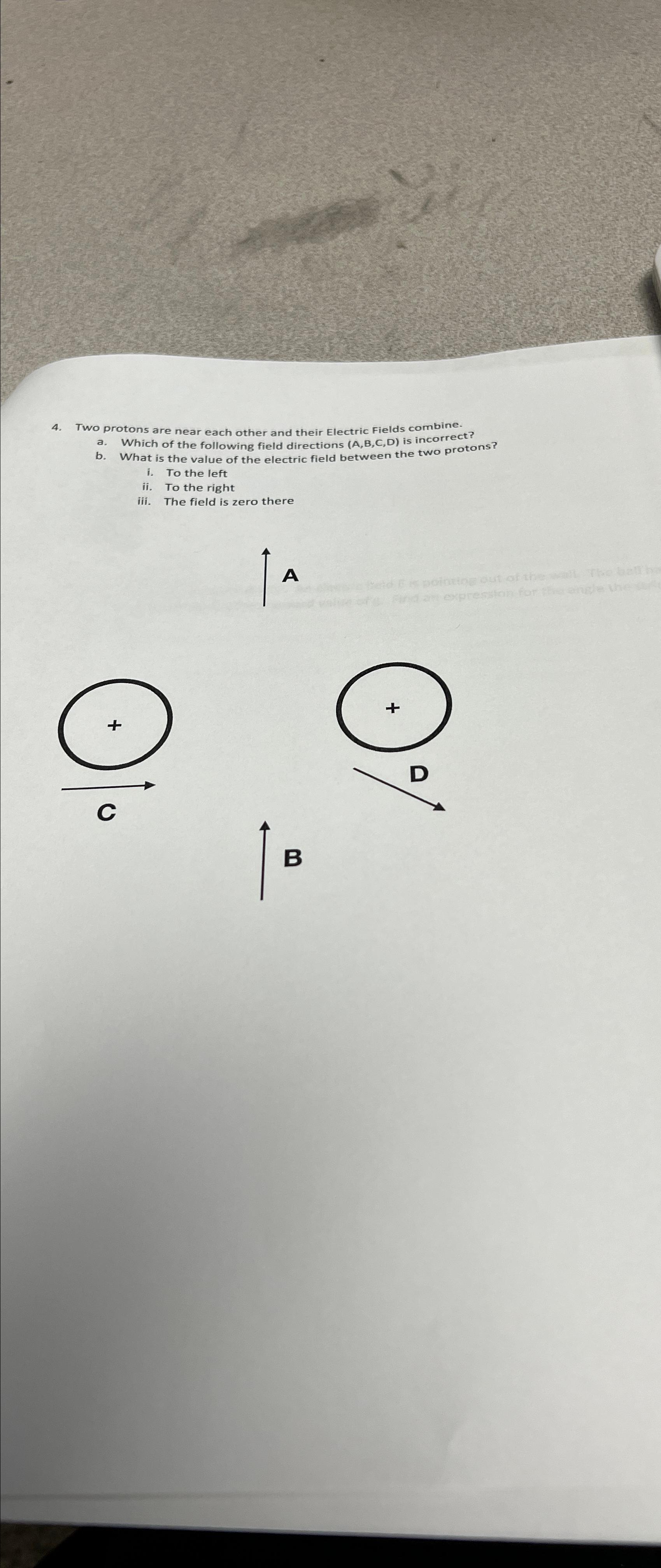 Solved 4. ﻿Two protons are near each other and their | Chegg.com