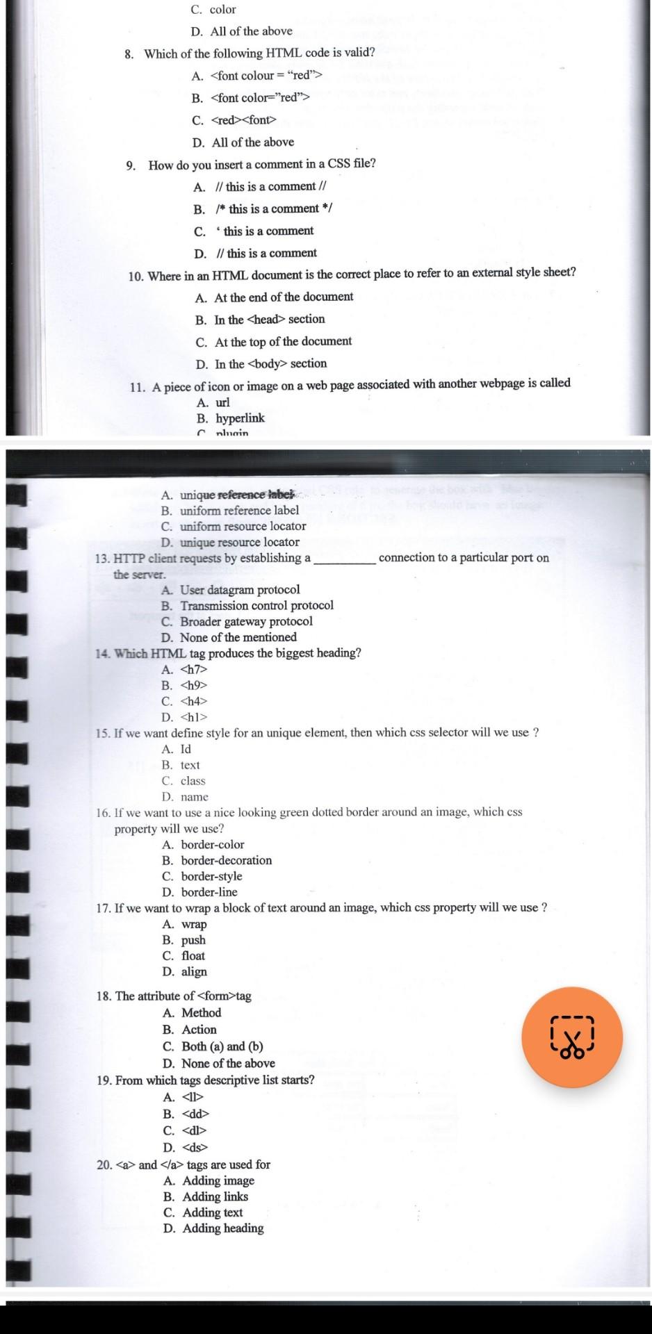 Solved 1. ⟨b> tag makes the enclosed text bold. What is | Chegg.com
