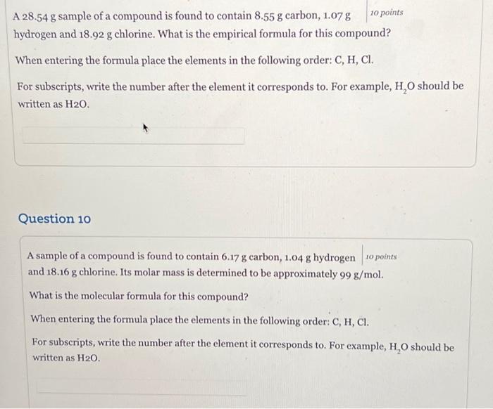 Solved A 28.54 g sample of a compound is found to contain | Chegg.com