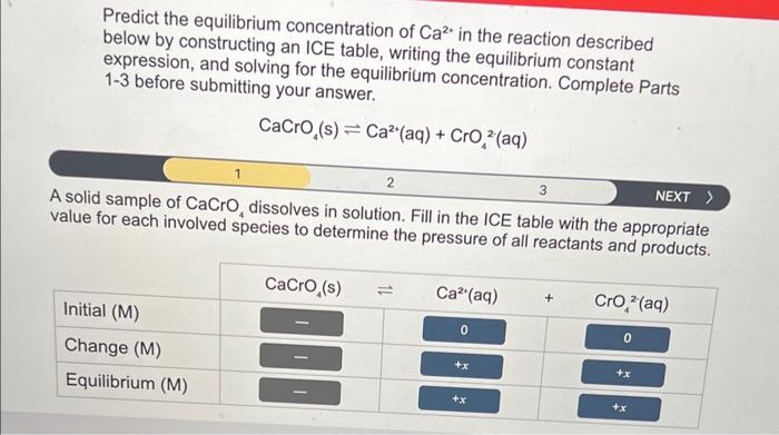 Solved Predict The Equilibrium Concentration Of Ca2+ In The | Chegg.com