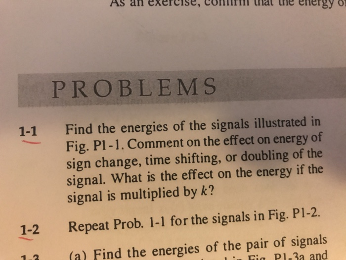Solved As an exercise, Come that the energy o! PROBLEMS 1-1 | Chegg.com