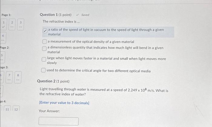 relationship between refractive index and speed of light