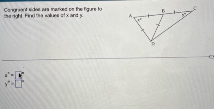 Solved Congruent sides are marked on the figure to the | Chegg.com