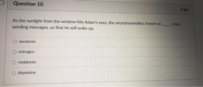 Solved Question 10 1 pts As the sunlight from the window | Chegg.com
