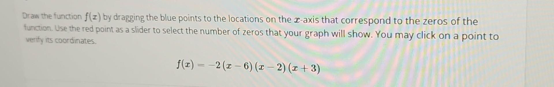 Solved Draw the function f(x) by dragging the blue points to | Chegg.com
