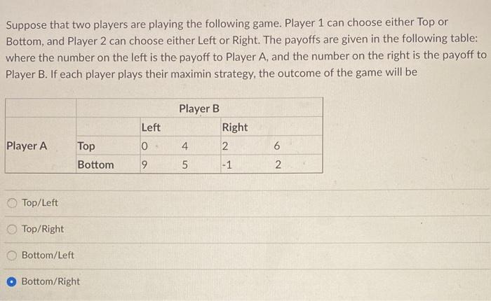 Solved Suppose That Two Players Are Playing The Following | Chegg.com
