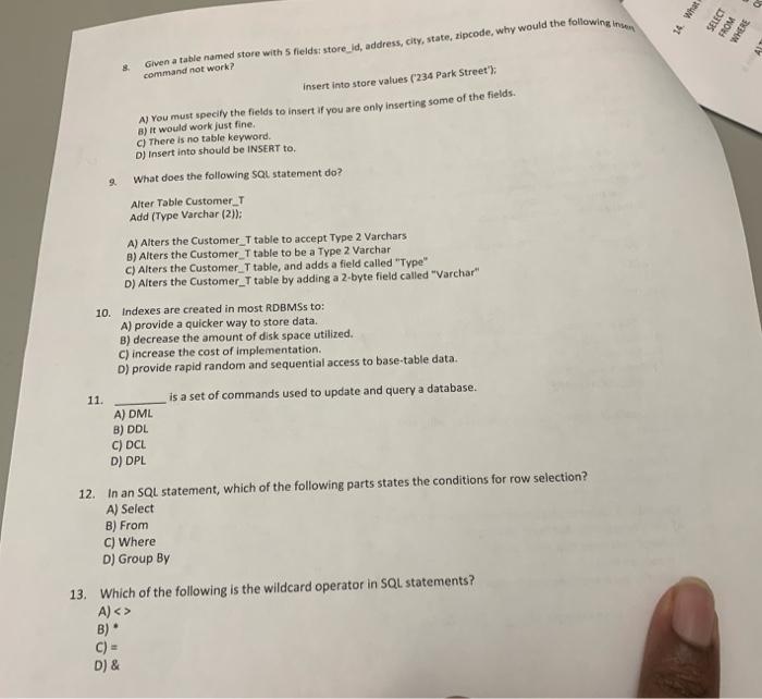 Solved Multiple Choice Questions: Please choose one correct | Chegg.com