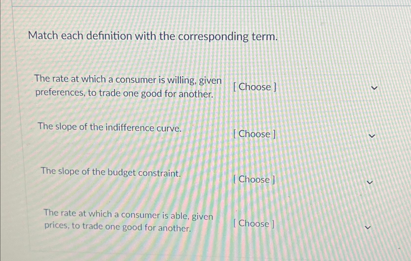 Solved Match each definition with the corresponding term.The | Chegg.com