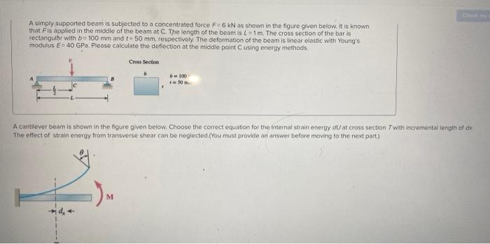 Solved A simply supported beam is subjected to a | Chegg.com
