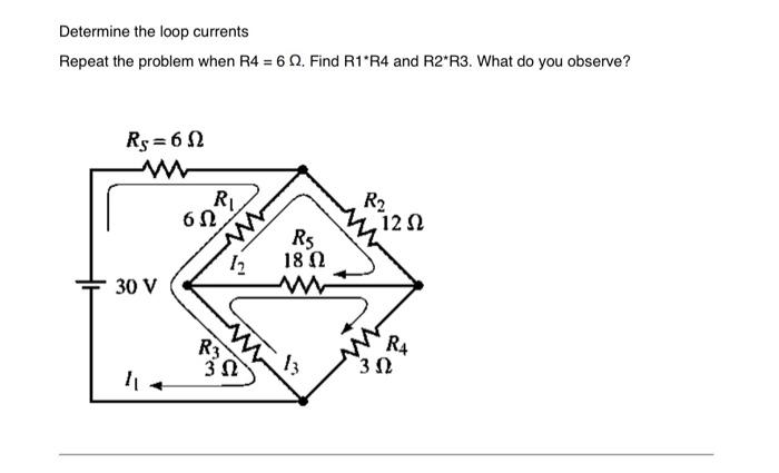 Solved Determine the loop currents Repeat the problem when | Chegg.com