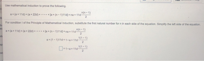 Solved Use the Principle of Mathematical Induction to show | Chegg.com