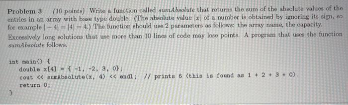 Solved Problem 3 (10 points) Write a function called | Chegg.com