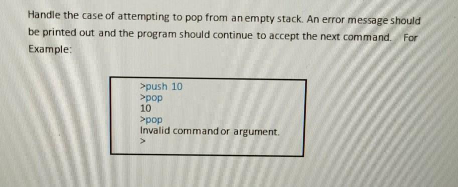 Solved Write a console program (StackCommand.java) for | Chegg.com
