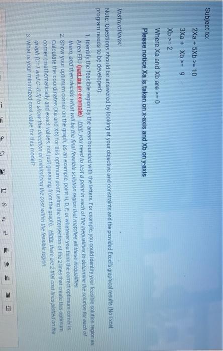 Solved Use a graphical procedure and manual calculation to | Chegg.com