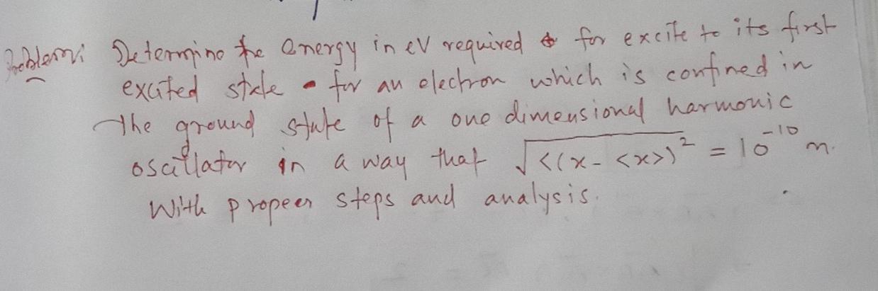 Solved Problem. Determine The Energy In Ev Required To For | Chegg.com