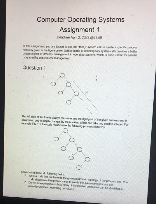 computer operating systems assignment