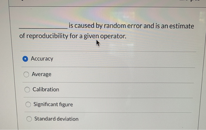 Solved is caused by random error and is an estimate of | Chegg.com
