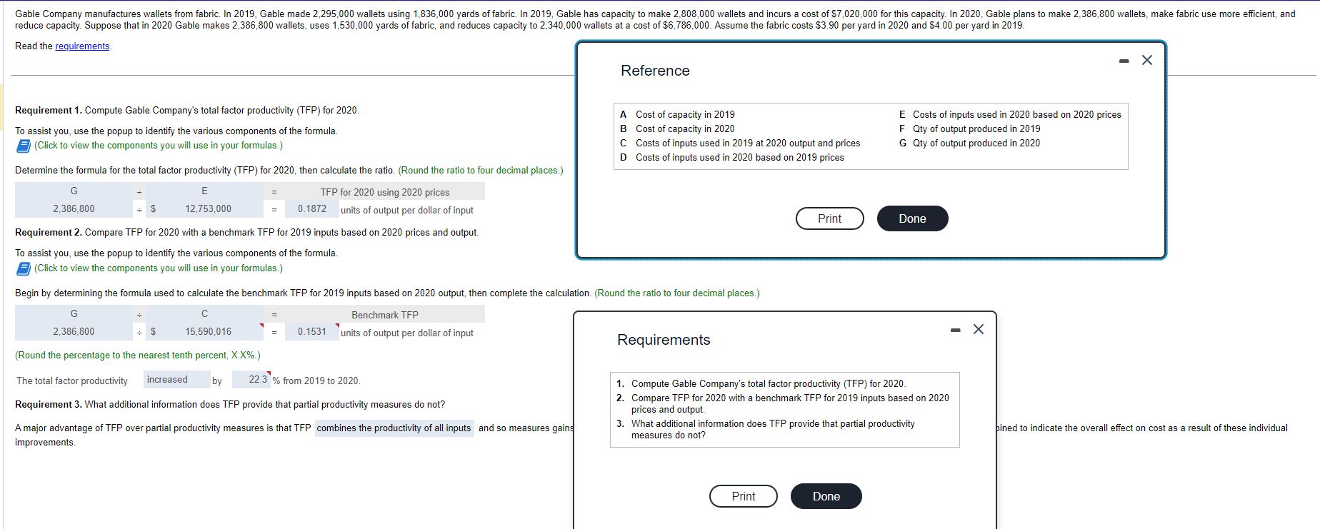 Solved I need help figuring out Requirement 2. ﻿Please show | Chegg.com