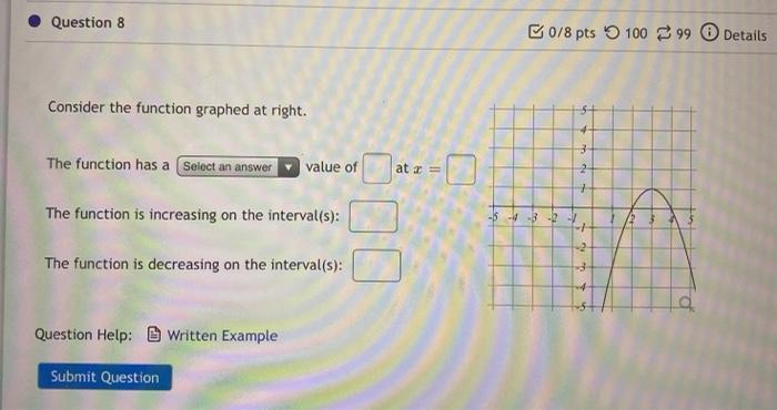 Solved Question 8 B0/8 pts 100 99 Details Consider the | Chegg.com