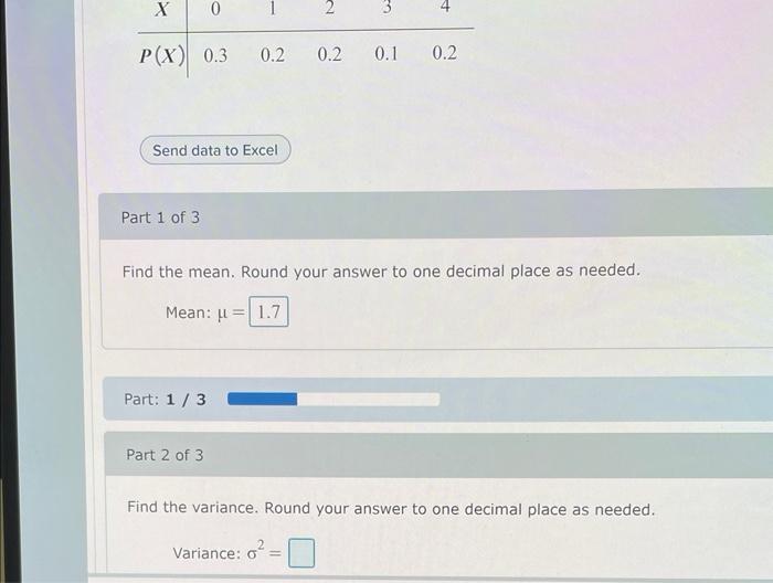 Solved Find the mean. Round your answer to one decimal place | Chegg.com