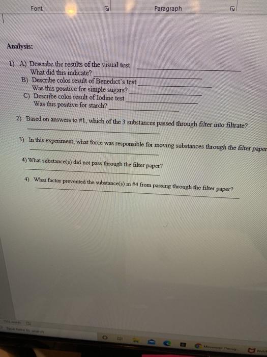 Solved EXPERIMENT 4 Filtration PreLab Questions Before